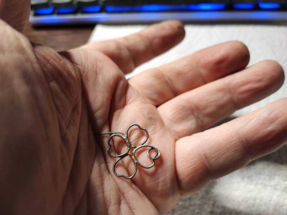 Pandativ vintage argint trifoias