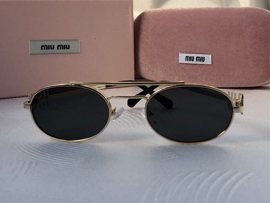 Дамски слънчеви елипса овални кафяви черно