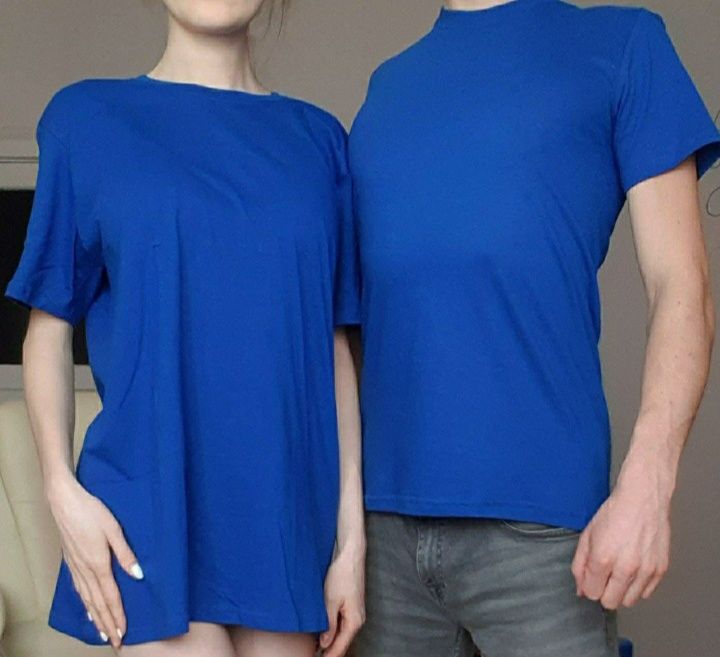 Футболки женские мужские, синие
