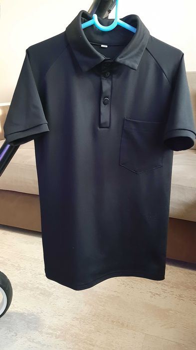 Черна блуза за тренировки по спортни танци-момче, 152 см.