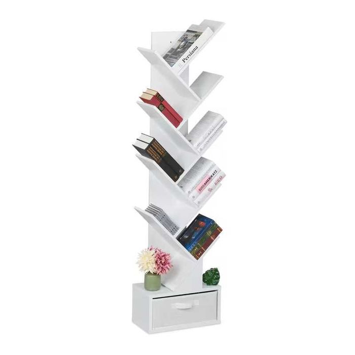 Нова дървена етажерка за книги с 9 рафта