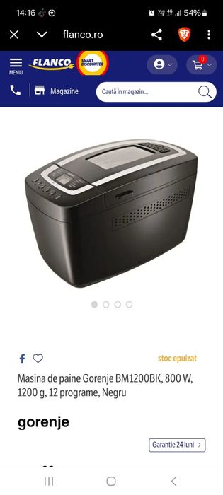 Masina de pâine si aparat de prajit