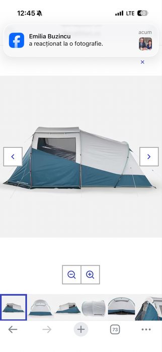 Cort de camping 4 persoane, Fresh & Black, Arpenaz 4.1