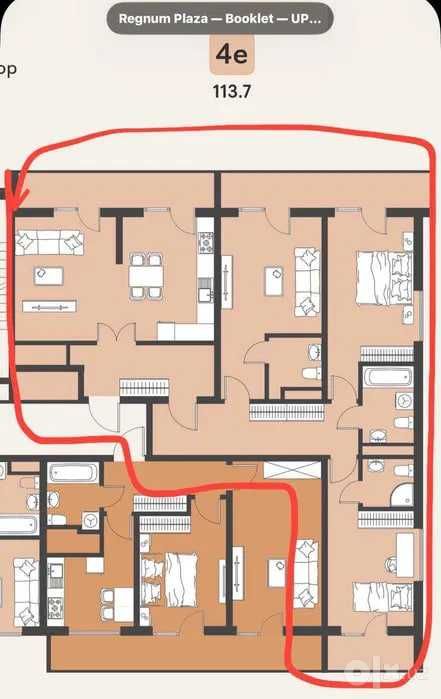 Regnum Plaza 113м2 сквозная срочно Murad Building