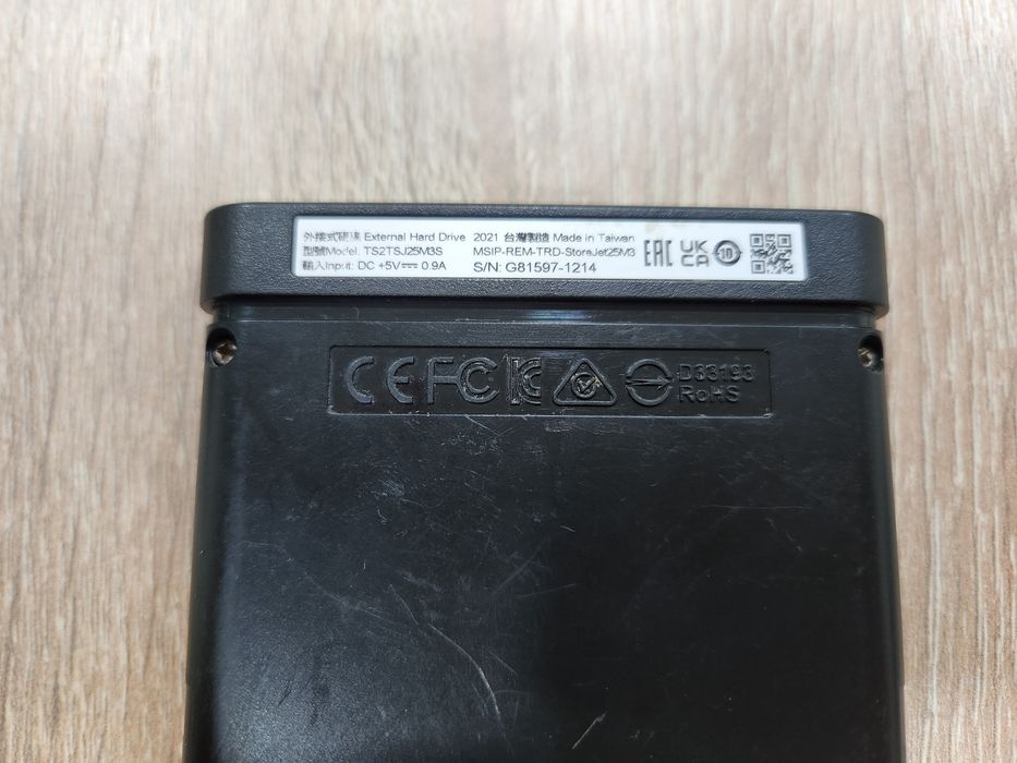 Внешний диск HDD Transcend 2TB StoreJet 25M3