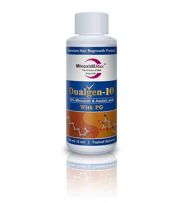 Minoxidil Dualgen 10% cu PG , 1 Luna Tratament Pentru  Scalp