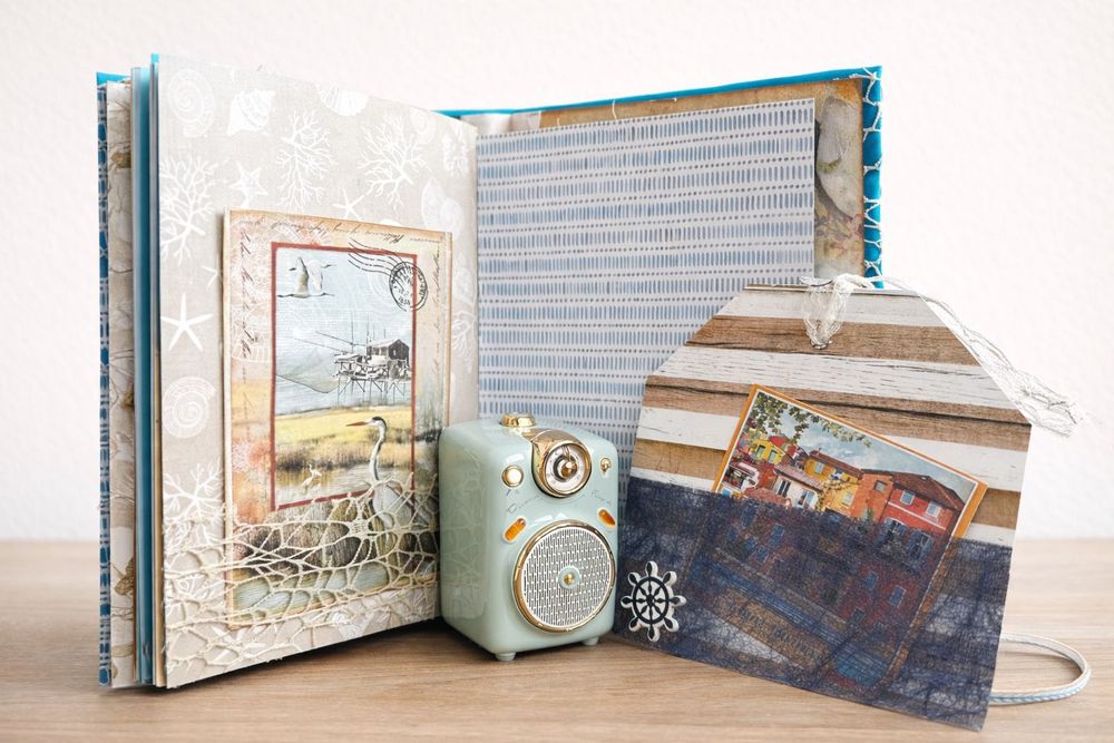 „Спомени от пристанището“ - уникален ръчно декориран журнал