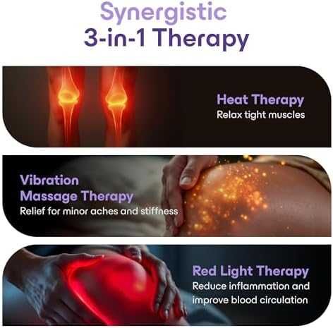 Нов Activ Масажор за коляно с топлина, вибрации и червена светлина