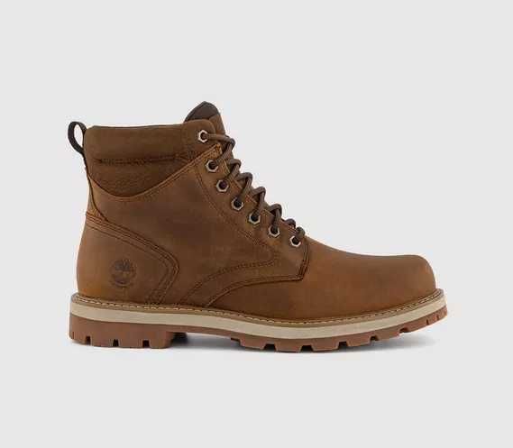 Ghete Timberland Britton Road Mid Lace WP  NOI – Piele Naturală – Maro