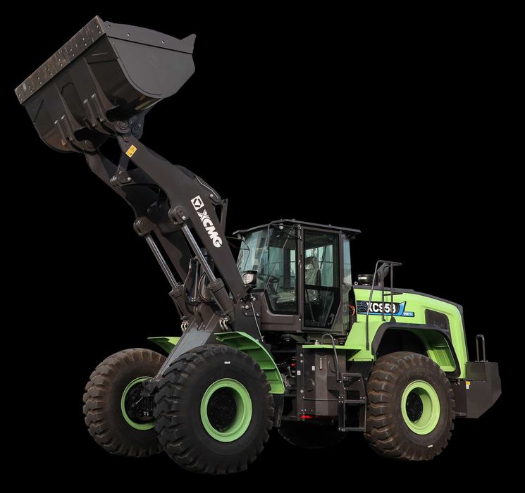 XCMG XC958-HEV — это инновационный гибридный фронтальный погрузчик