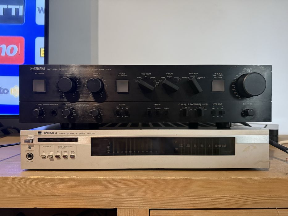 Preamplificator Yamaha C-4 / Amplificator Optonica SX-9100