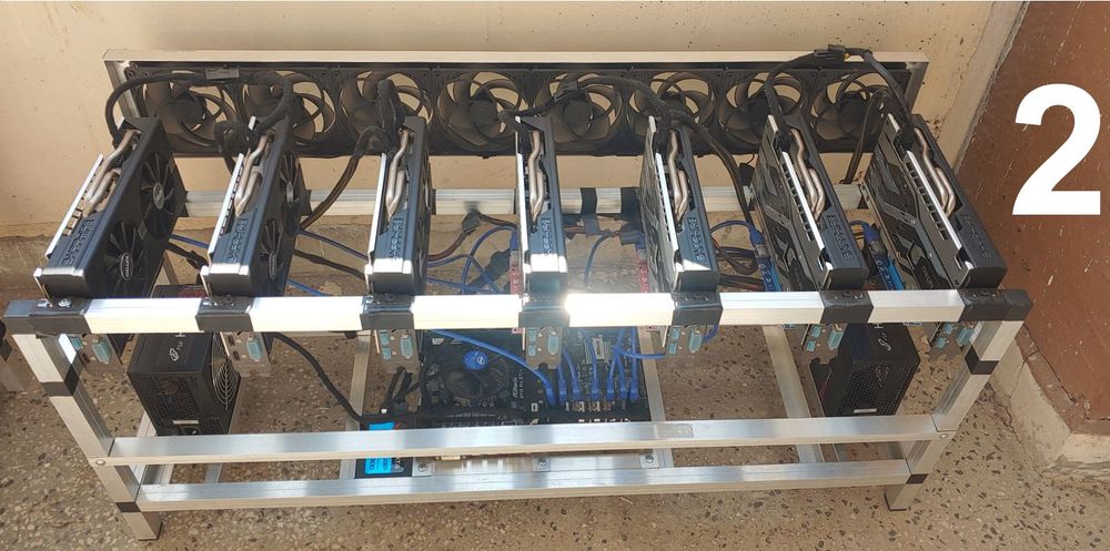 ПРОМО!!! 3 бр. rig Nitro RX580 8GB 22бр. - уникална изработка и охлажд