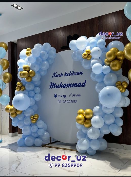 Shar bezaklar  beshik toy tugulgan kunlar uchun