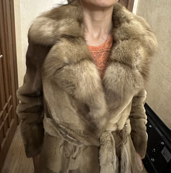 Шуба авто леди воротник соболь
