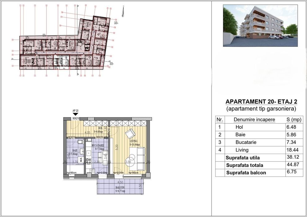 Garsonieră nouă în Popești-Leordeni | Agnes X | Comision 0% | 45 mp