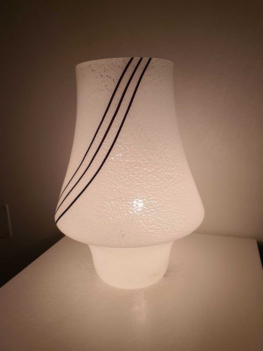 Veioza accent mare, MCM, Art Deco, sticlă Murano, ciuperca, vintage