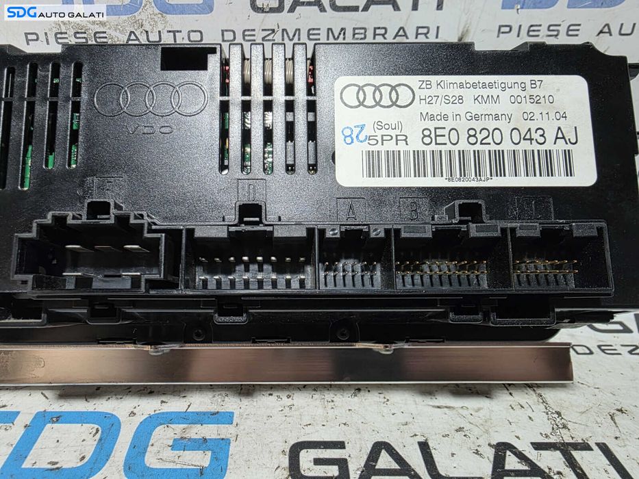 Climatronic Panou Comanda AC Aer Conditionat Clima Audi A4 B7 2.0 TDI 2004 - 2008 Cod 8E0820043AJ [D1073]