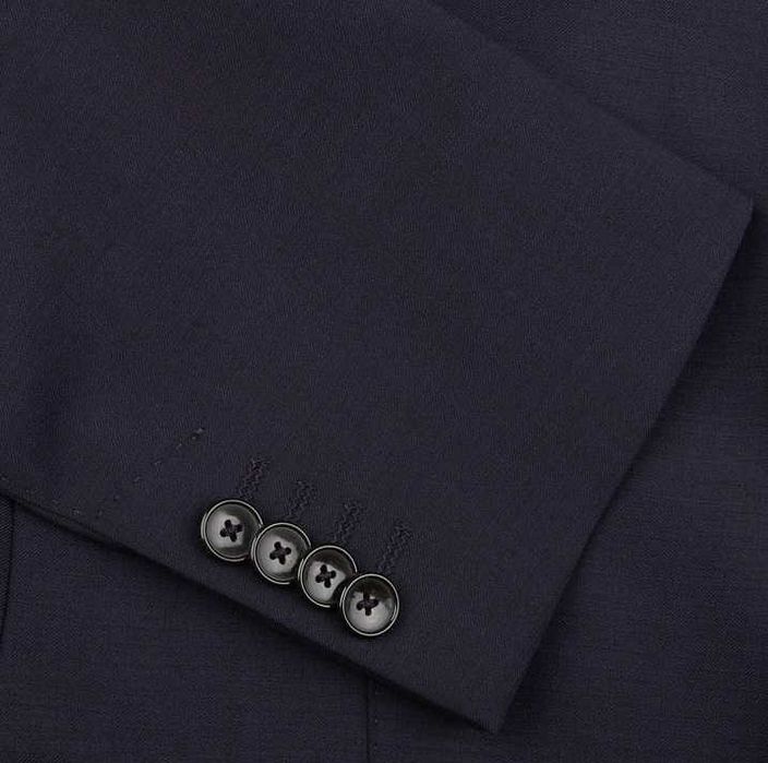 Sacou blazer slim 52 XL de lux Eduard Dressler lana super 130's navy