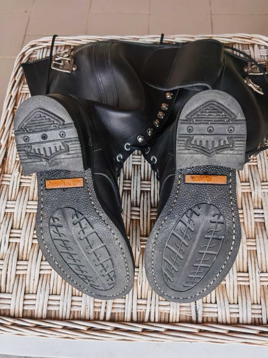 Cizme dama negre Harley Davidson ghete piele naturala moto biker