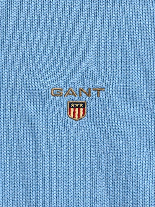 Pulover GANT logo brodat albastru deschis Mărimea 2XL
