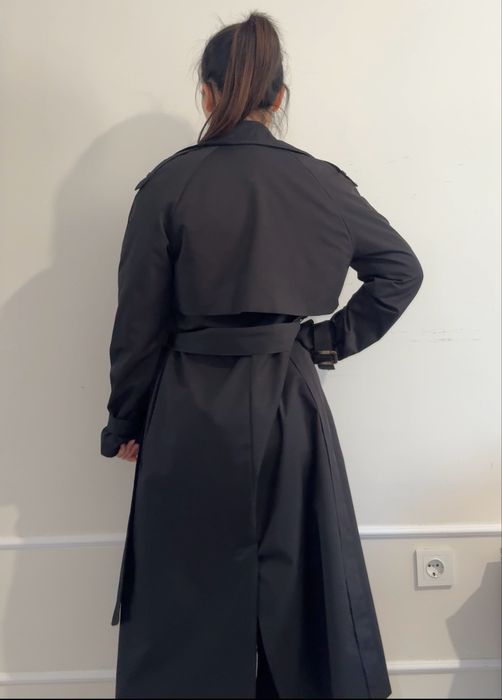 Тренч черный размер S