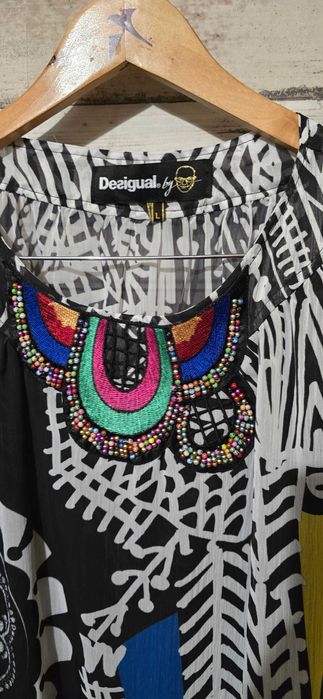 Desigual M/L-дамска тънка блуза (х-174)