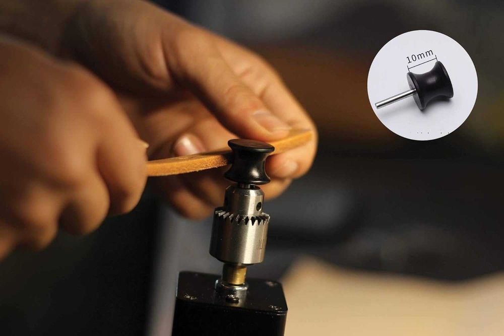 Set profesional burnisher electric pielarie, curele, piele vegetala