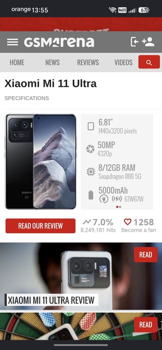 Xiaomi 11 ultra 256 gb cu 8 gb RAM