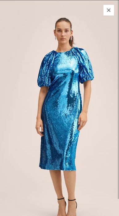 Рокля с пайети Mango