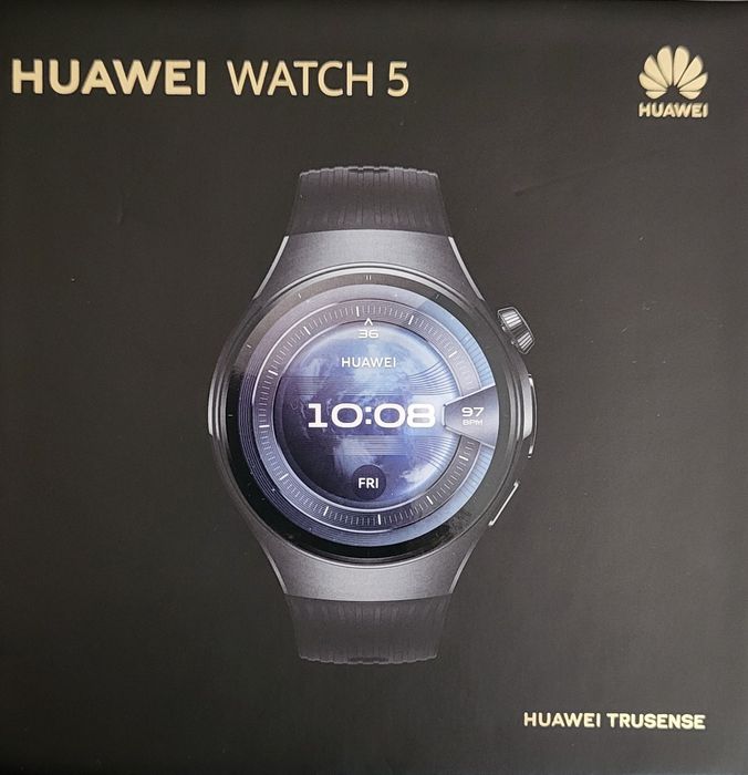 Смарт часовник HUAWEI WATCH 5 46 mm Black - като нов, в гаранция