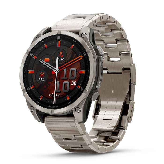 Garmin Fenix 8 - 47 мм, AMOLED, Sapphire - Titanium с титаниева каишка
