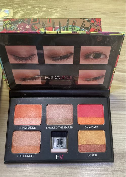 Комплект мигли и свежа палитра huda