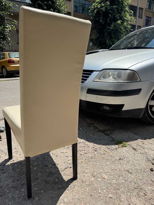 Столове кожени за трапезна маса - 6 бр