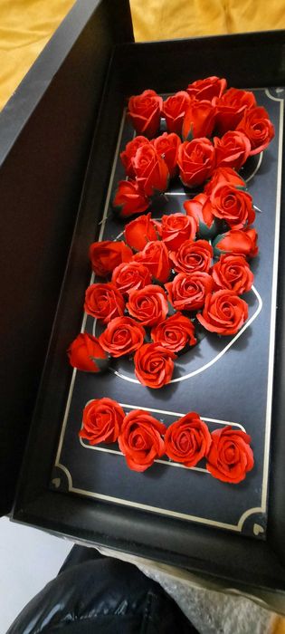 Trandafiri pânză, roșii 8 x 6 cm pentru decorațiuni, 35 bucăți