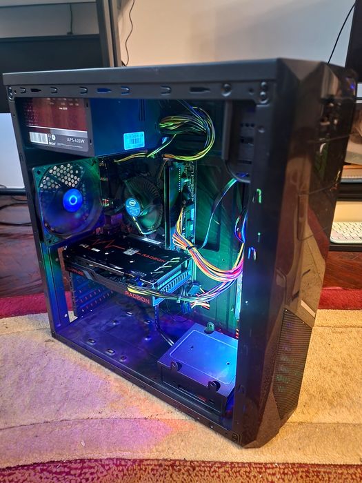 Unitate PC Gaming AMD RX 6600, 16 GB RAM DDR 4, Intel Core I3 9100f + kit tastatura si mouse wireless cadou