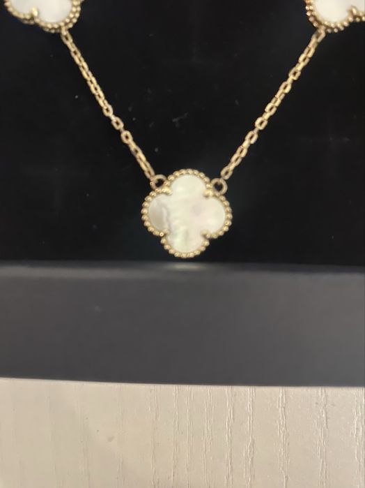 Златно колие 14 карата по модел Van cleef злато  / златен синджир