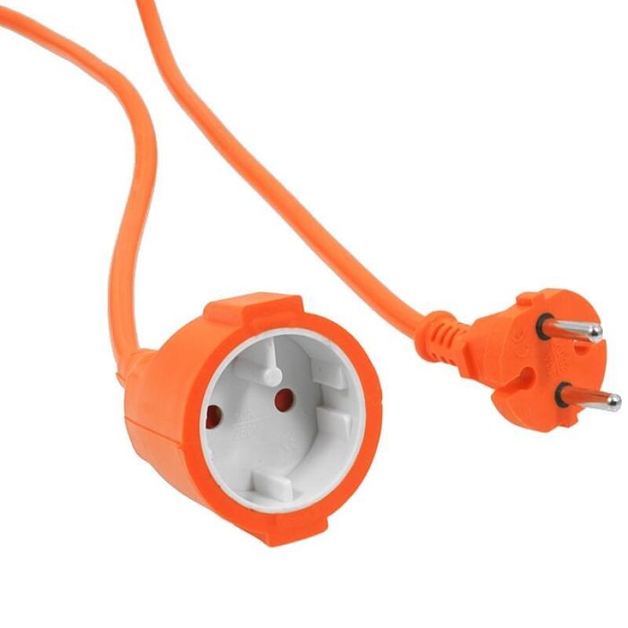 Cablu prelungitor portocaliu pentru curent, grosime 2x1 mm, lungime 40