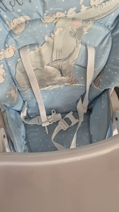 Детско Столче за хранене Lorelli Cryspi Tender Blue Fun, Регулируемо