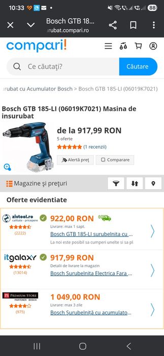Autofiletanta rigips Bosch GTB 18V-45