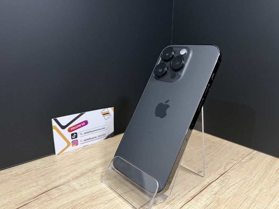 iPhone 14 Pro 128Gb Space Black Second-Hand 3 ani garanție, Telefo