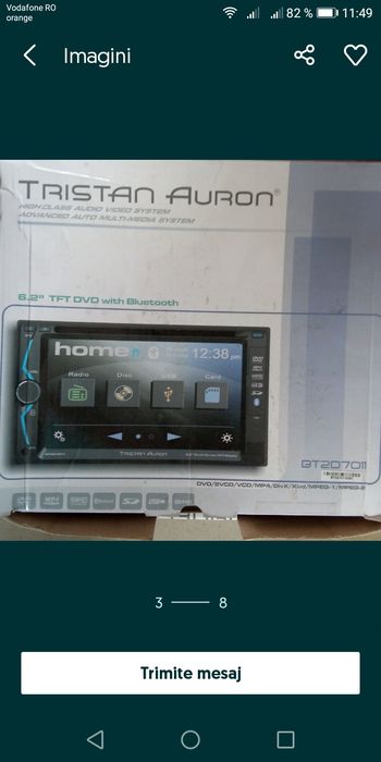 Dvd auto 2 din Tristan auron / bluetooth