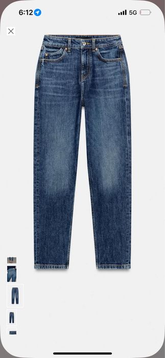 Дънки ZARA 34 размер Mom jeans