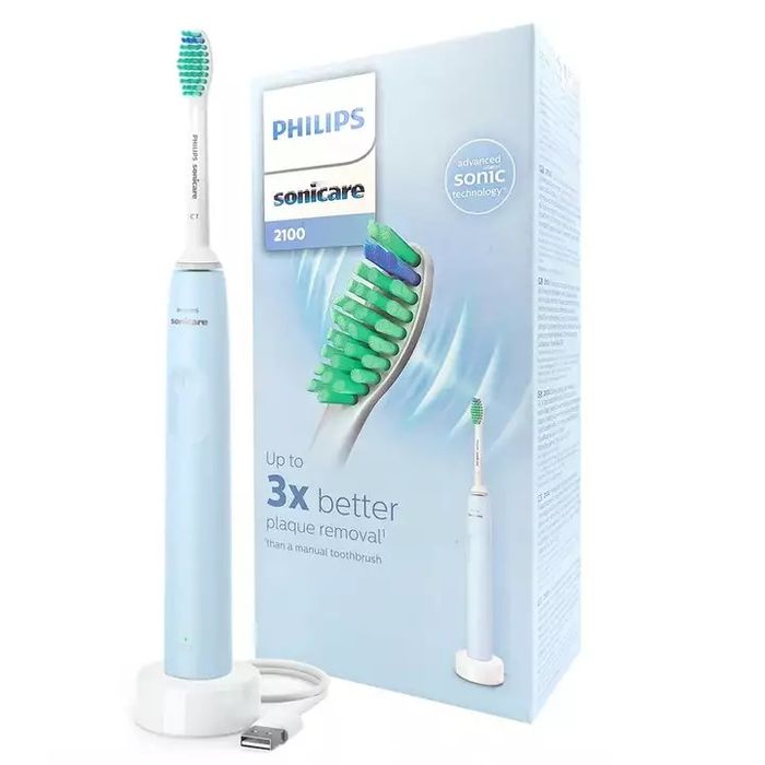 Електрическа четка за зъби Филипс Соникеър 2100 с две глави.