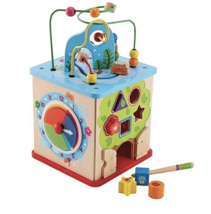 Дървен мултифункционален куб