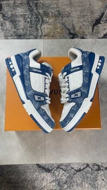 Adidasi Sport Sneakers Luis Vuitton LV Trainers Skate Blue White - Livrare Verificare