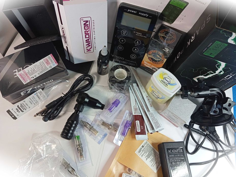 Power KIT EZ Circle - kit pentru tatuaj Nou, cu sursă T700 + diverse