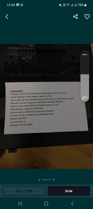 Vând PC i5-3570k ‼️se vinde și separat doar pc‼️