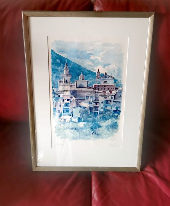 Картина литография ръчна хартия Сеат SEAT лимитирана колекцинерска