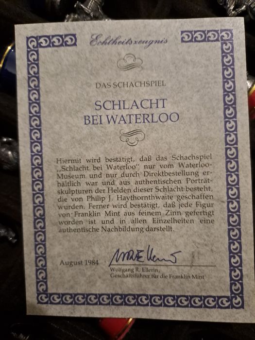 Sah waterloo , Franklin Mint