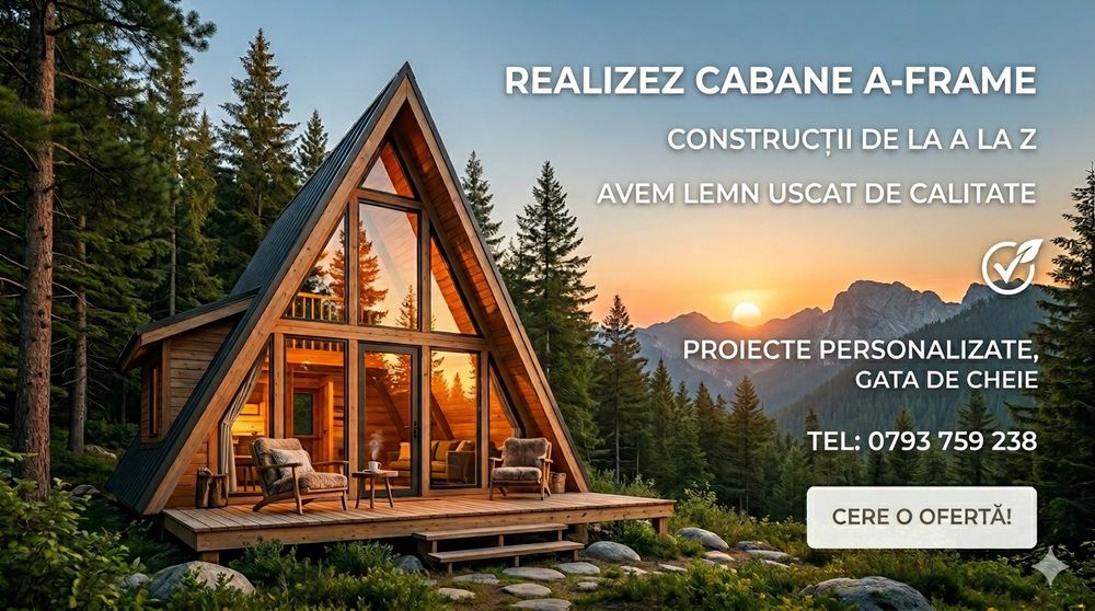 Vrei să ți faci o cabană Afrem? Sună acum și poți beneficia de 20% reducere